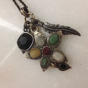 💚2/$25💚 Lucky Brand Green and Red Bohemian Necklace